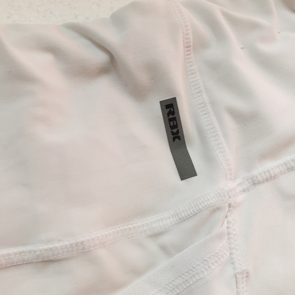 RBX Workout Crop Leggings Mesh Detail White Size XL - Picture 5 of 8